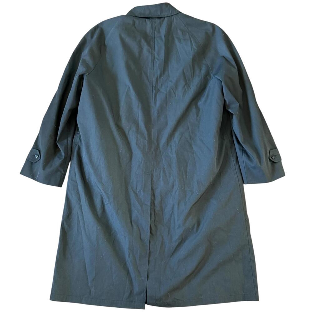 Vintage London Fog Wamsutta Black Trench Coat 46R – Removable Faux Fur USA - Picture 6 of 8